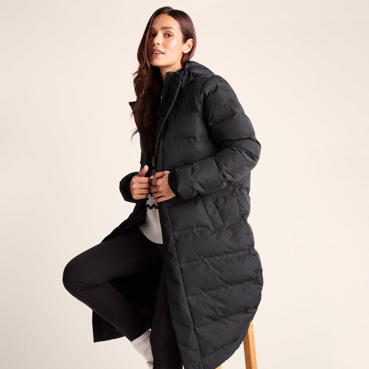 Glaston Womens Shower Resistant Insulated Parka - Black - Image 2