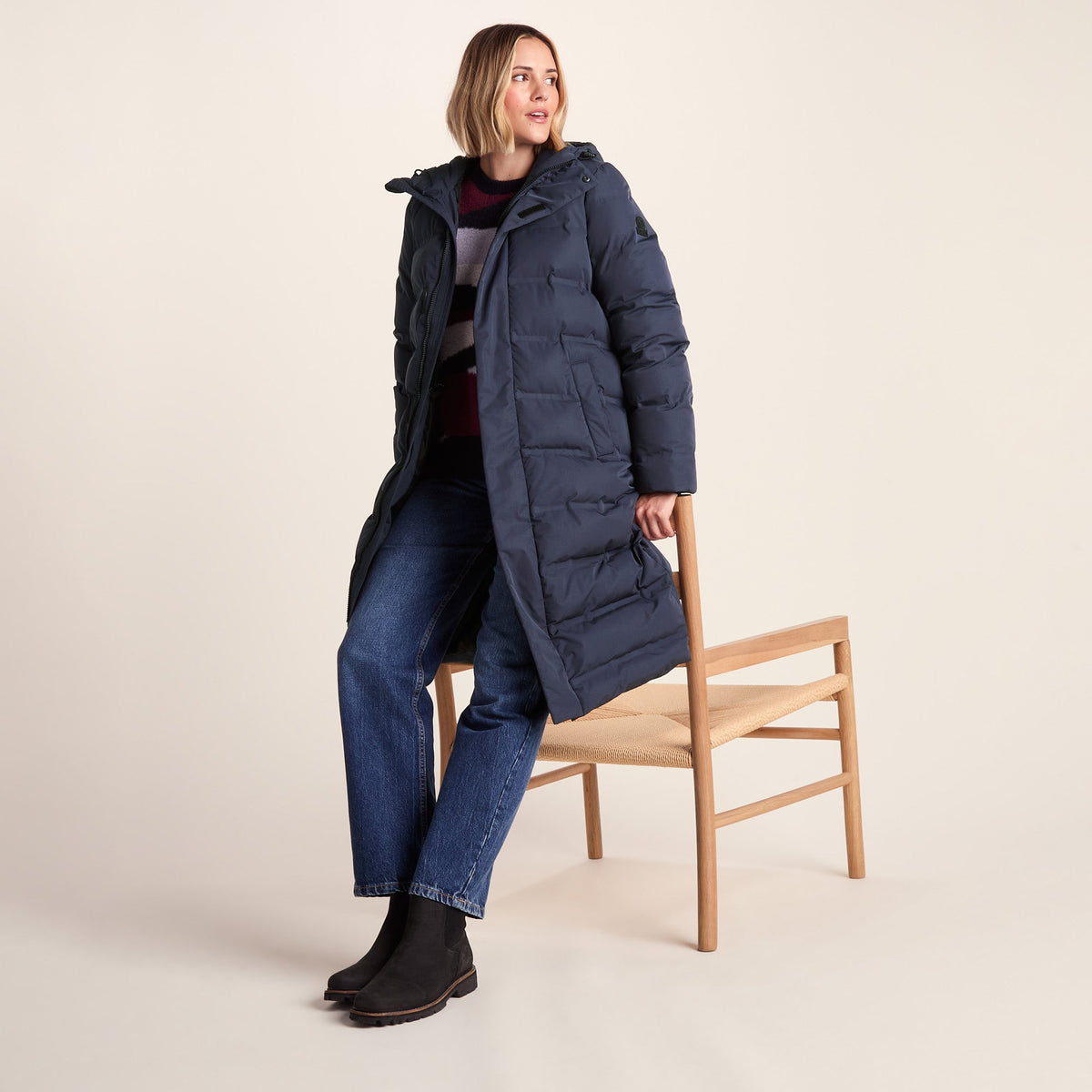 Glaston Womens Shower Resistant Insulated Parka - Dark Indigo - Image 3