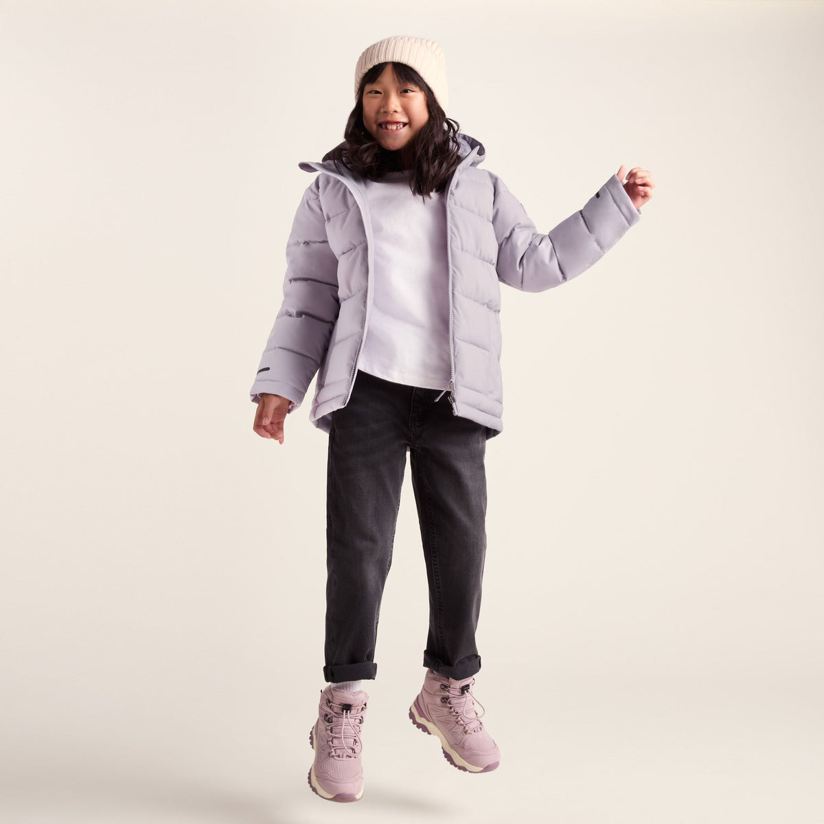 Harecroft Kids Padded Jacket - Lavender Grey - Image 7