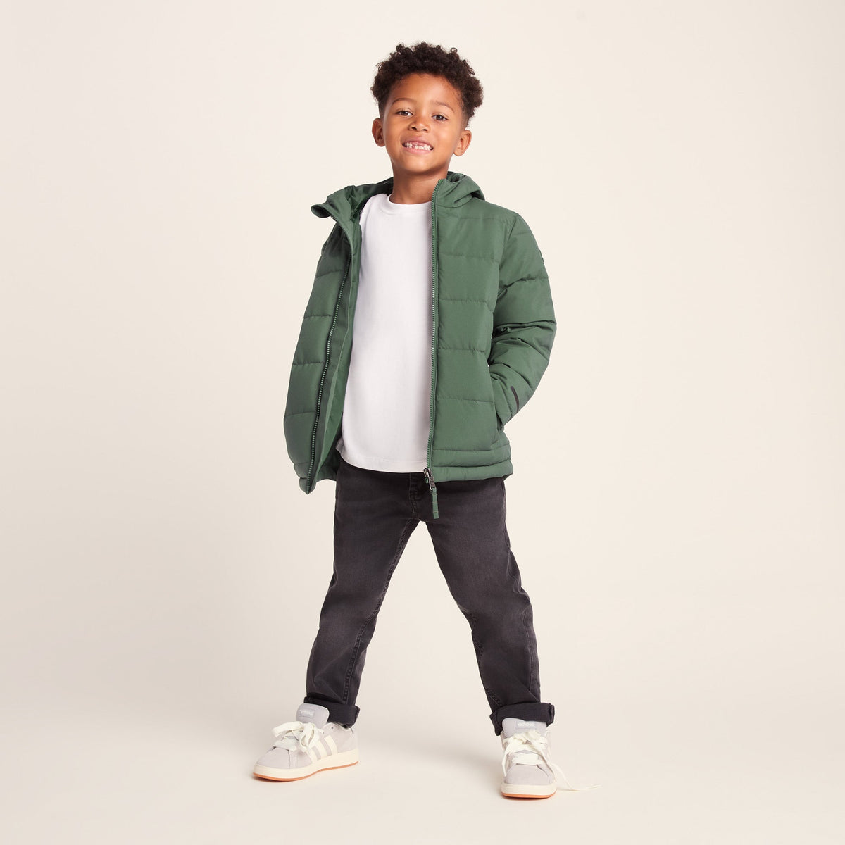 Harecroft Kids Padded Jacket - Dark Fern - Image 2