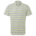 Harold Mens Short Sleeve Stripe Shirt - Aqua - Image 5