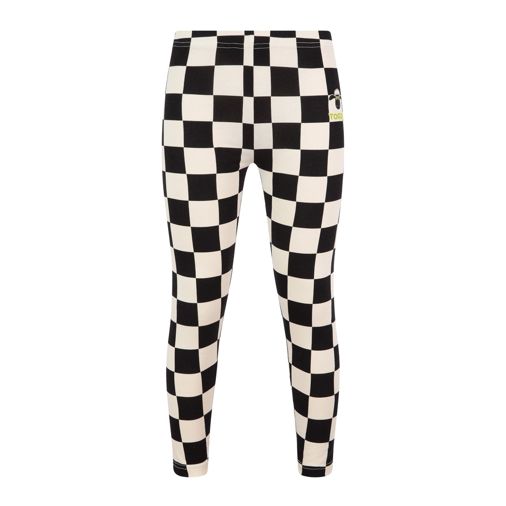 Harri Kids Shaun the Sheep Legging - Black Woolly Checkerboard - Image 7