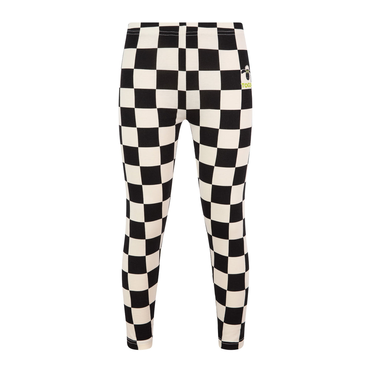 Harri Kids Shaun the Sheep Legging - Black Woolly Checkerboard - Image 7