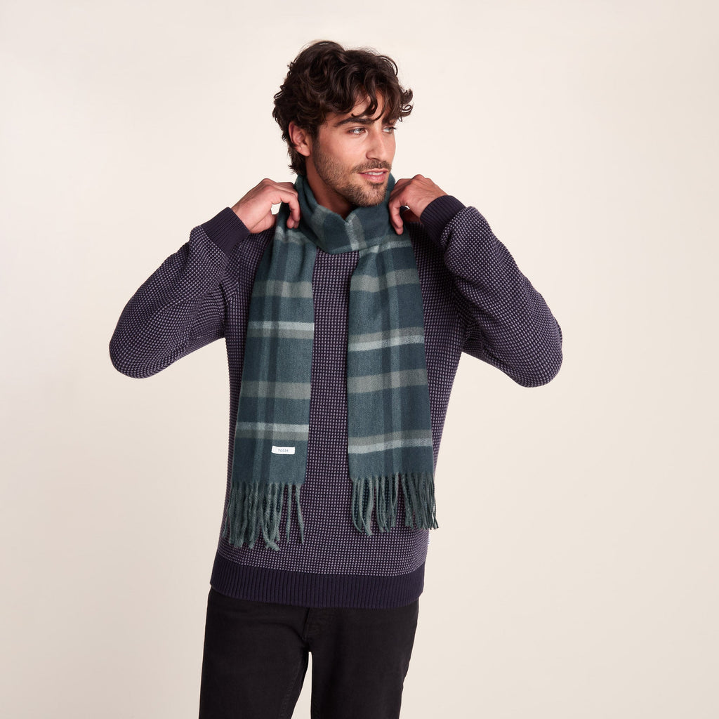 Hayner Woven Scarf - Dark Indigo - Image 2