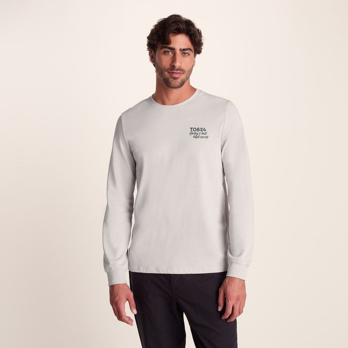 Hecky Mens Long Sleeve T-Shirt - Raincloud - Image 5