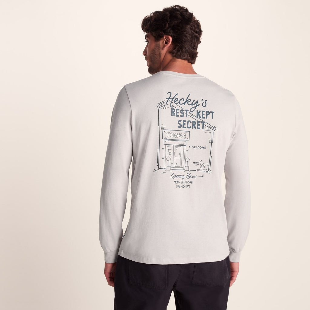 Hecky Mens Long Sleeve T-Shirt - Raincloud - Image 6