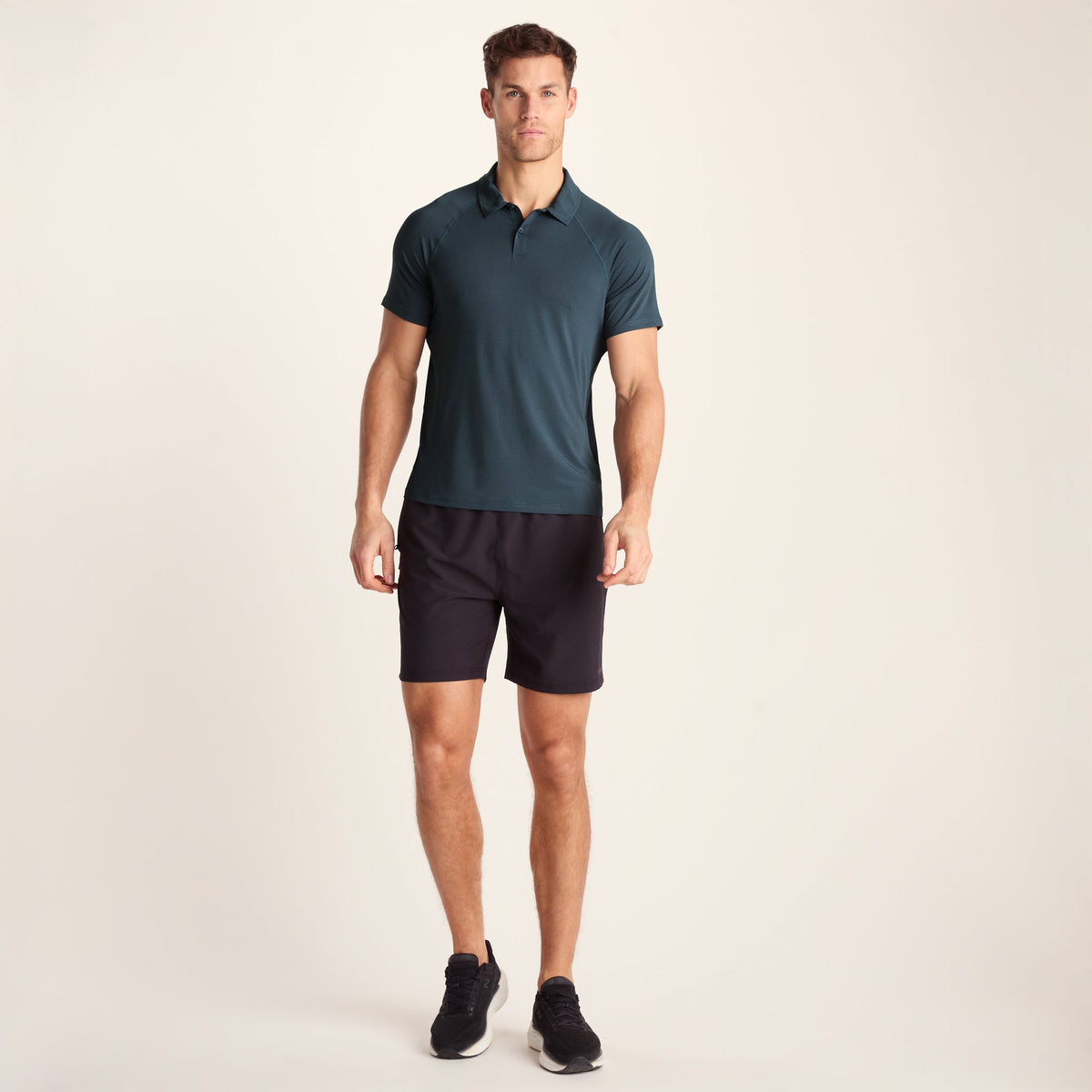 Hector Mens Performance Polo Shirt - Aegean Teal - Image 3