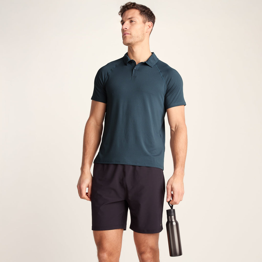 Hector Mens Performance Polo Shirt - Aegean Teal - Image 7
