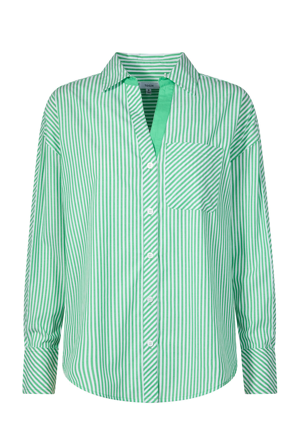 Helena Womens Oversized 100% Cotton Long Sleeve Shirt - Optic White - Image 8