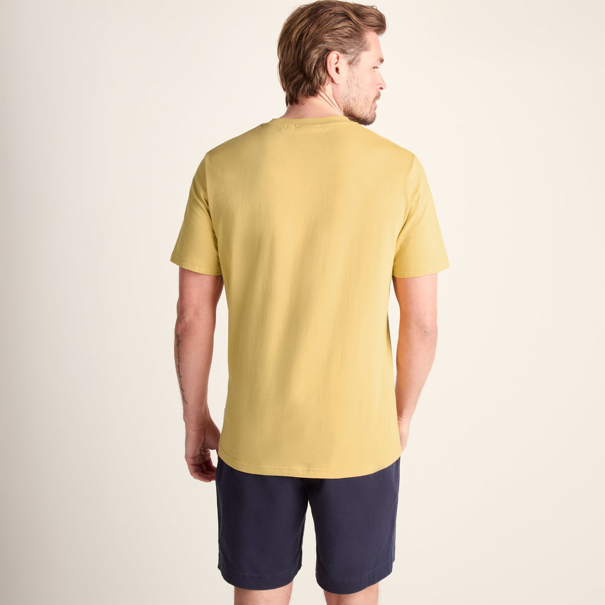 Howard Mens 100% Cotton Supersoft T-Shirt - Pale Amber - Image 4