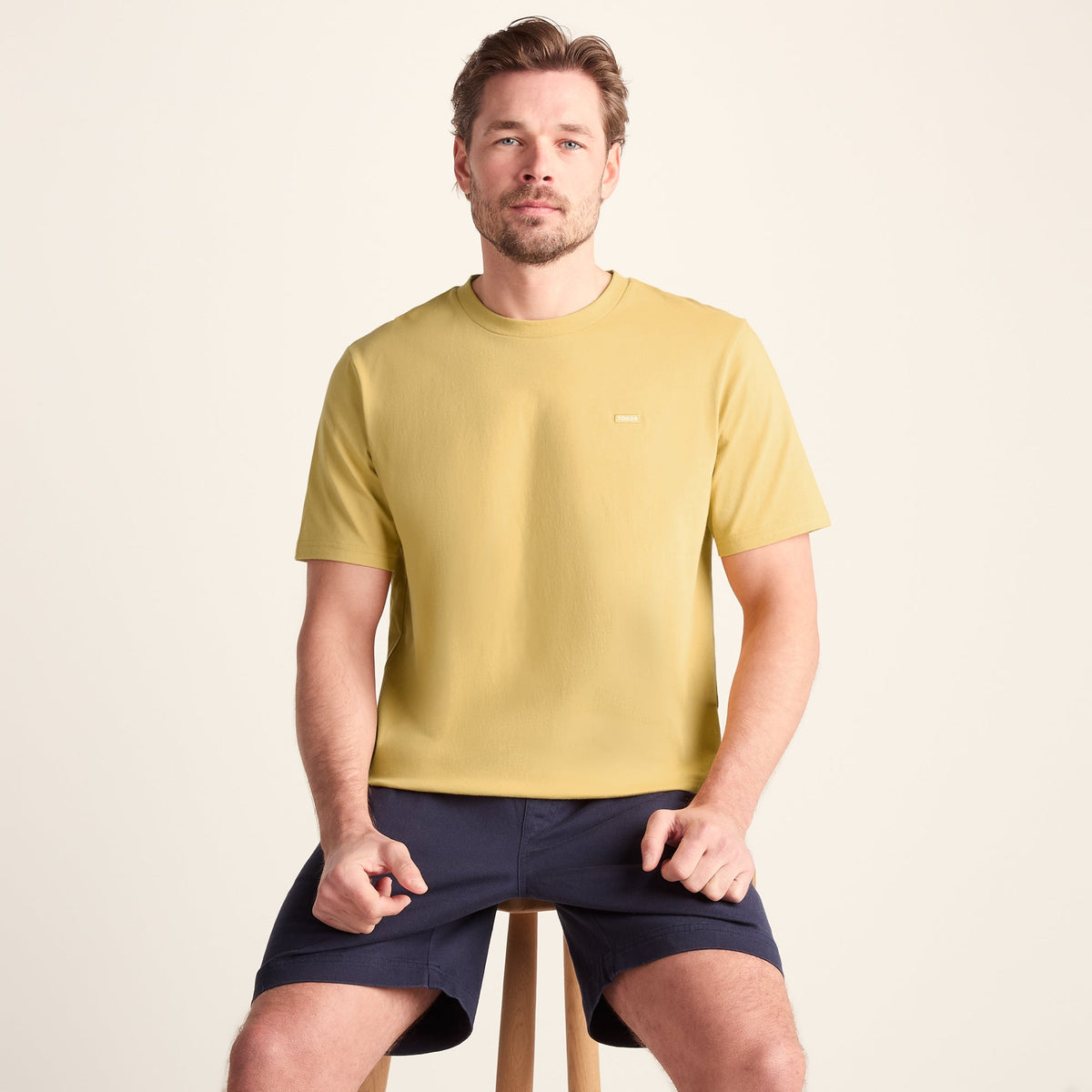 Howard Mens 100% Cotton Supersoft T-Shirt - Pale Amber - Image 5