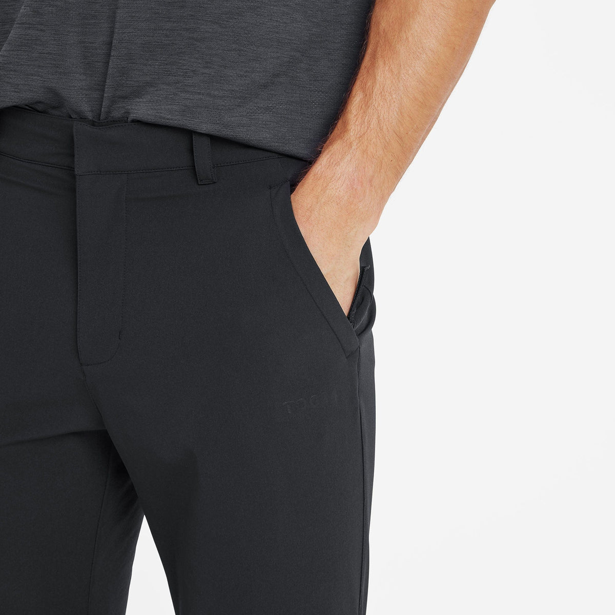 Hurstead Mens Softshell Walking Trousers Long - Black - Image 4
