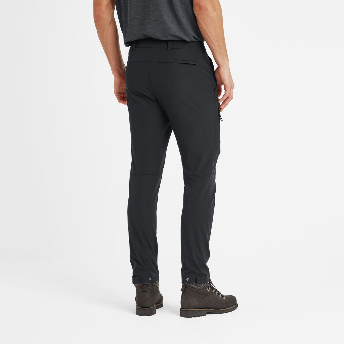 Hurstead Mens Softshell Walking Trousers Long - Black - Image 2