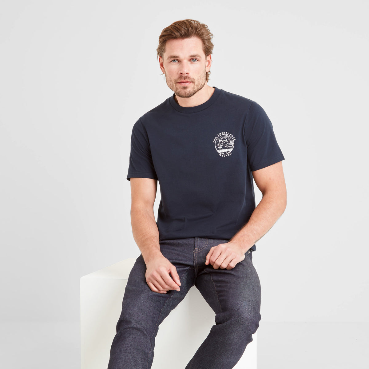 Ireland Mens 100% Cotton T-Shirt - Dark Indigo - Image 4
