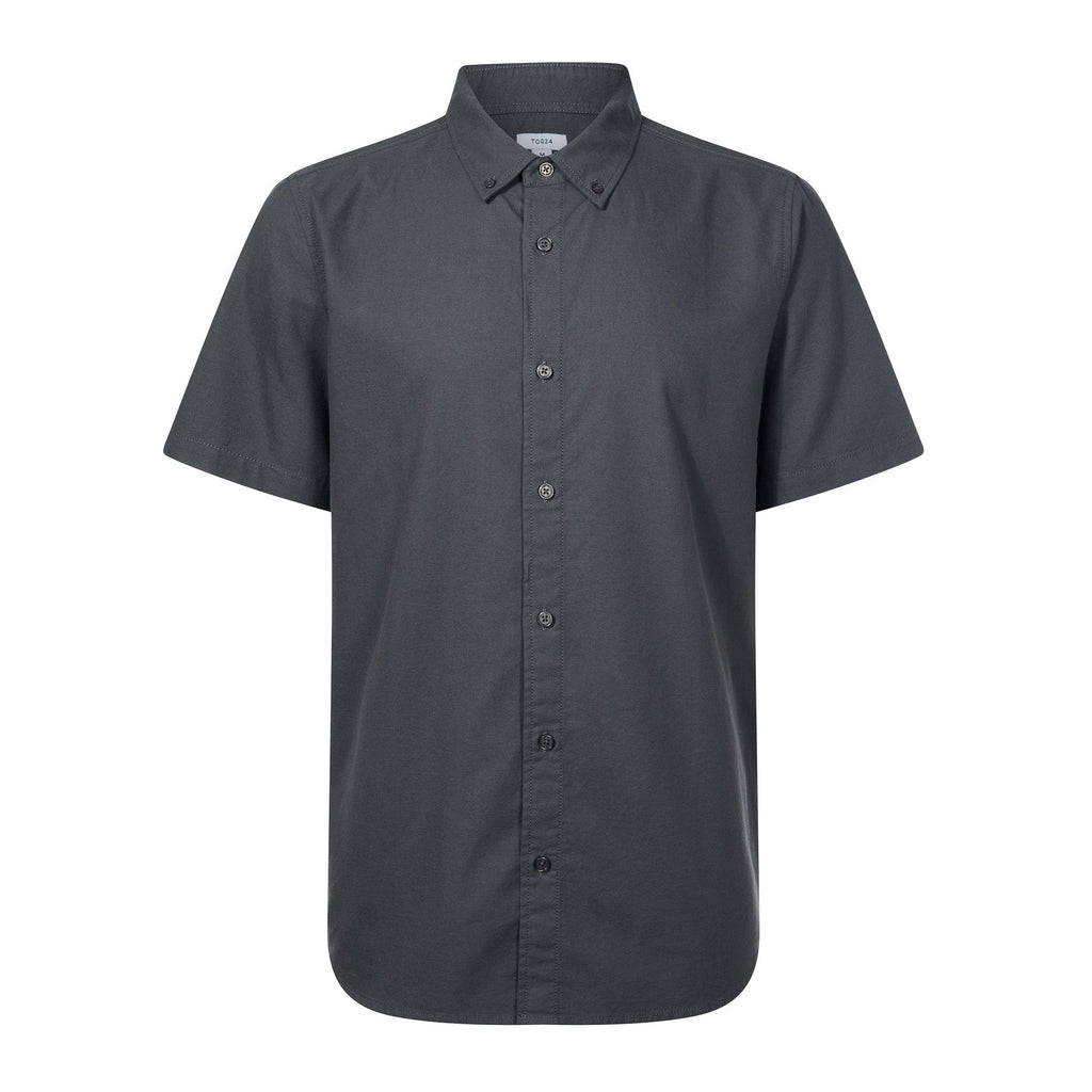 Jayden Mens 100% Cotton Short Sleeve Shirt - Deep Slate - Image 6