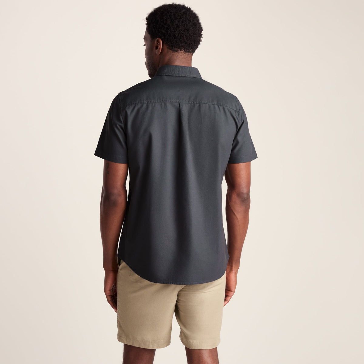 Jayden Mens 100% Cotton Short Sleeve Shirt - Deep Slate - Image 2