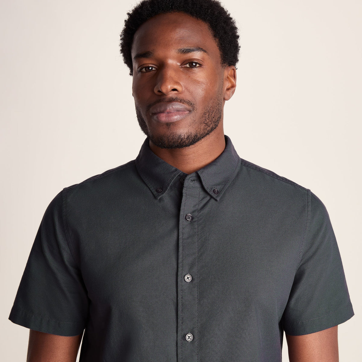 Jayden Mens 100% Cotton Short Sleeve Shirt - Deep Slate - Image 5