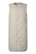 Jena Womens Relaxed Fit Long Insulated Gilet - Cool Beige - Image 10