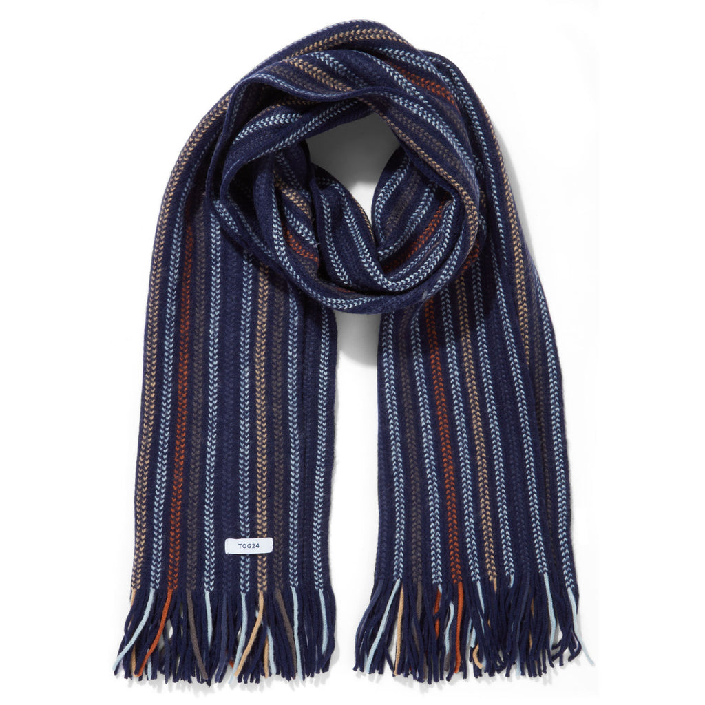 Jenkin Knitted Scarf - Multi Col Stripe - Image 2