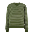 Joyce Womens Supersoft Crew Neck Striped Sweatshirt - Olive Green Stripe - Image 6