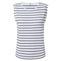 Katie Womens 100% Cotton Supersoft Vest - Optic White/Dk Indigo - Image 6