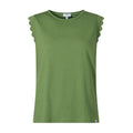 Katie Womens 100% Cotton Supersoft Vest - Dark Matcha - Image 6