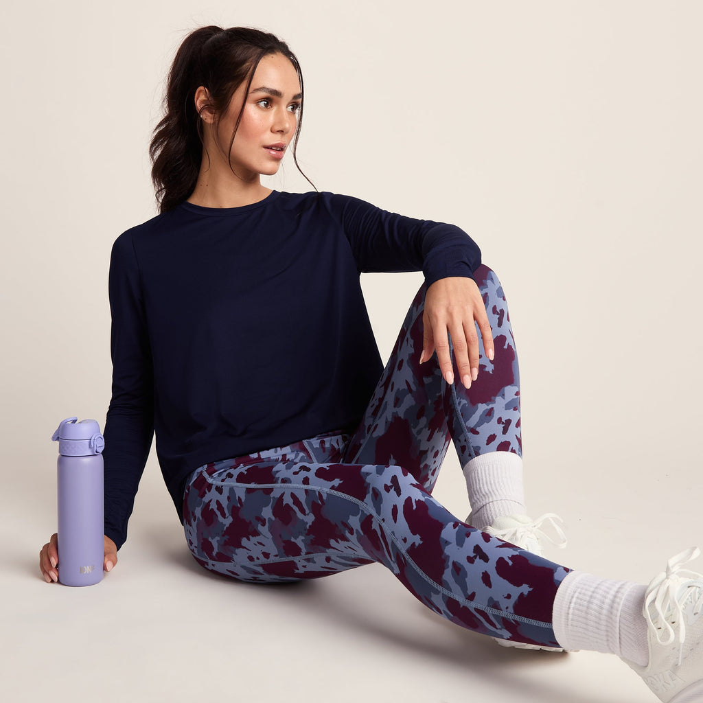 Kehlani Womens Long Sleeve Performance Top - Oxford Blue - Image 5