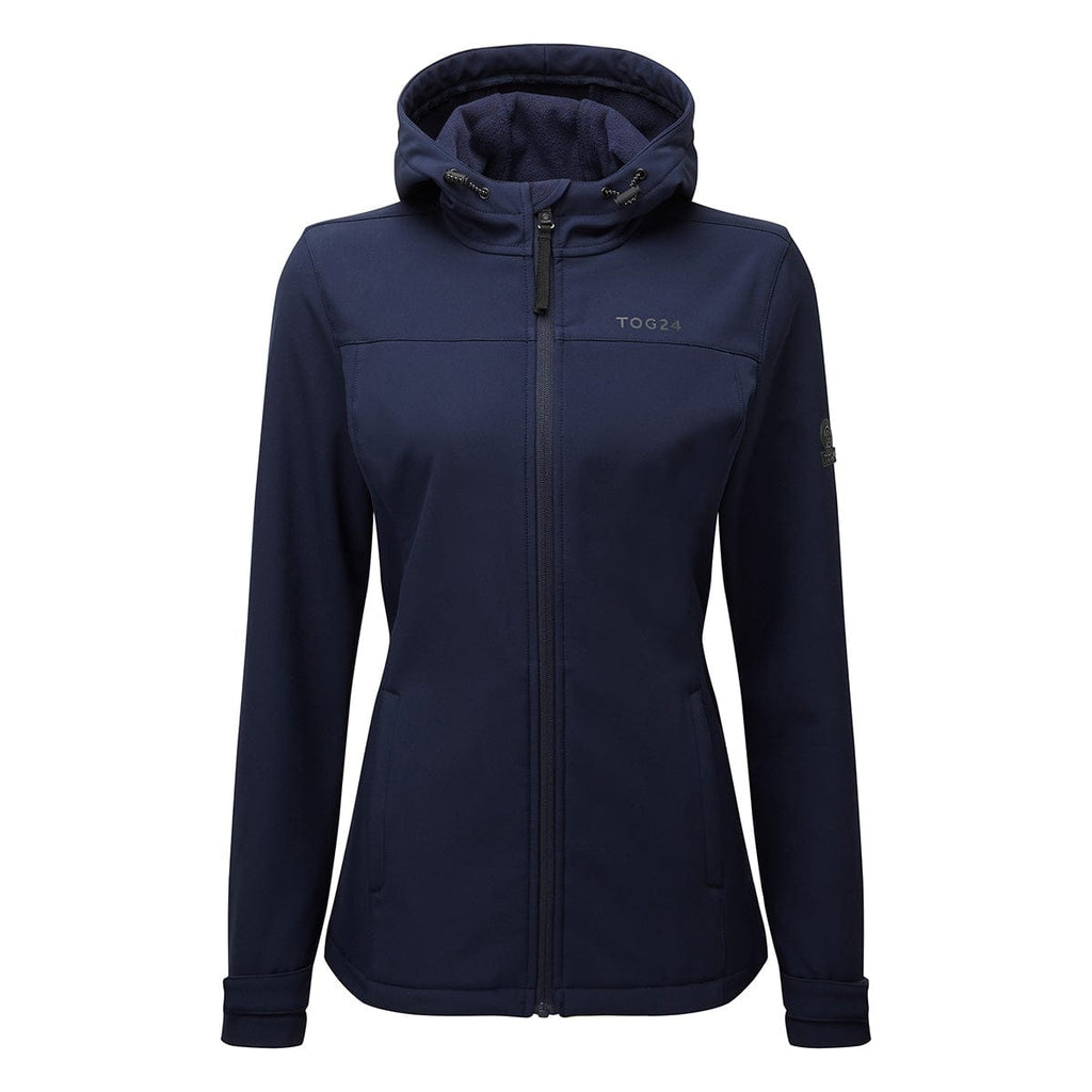 Keld Womens Shower Resistant Hooded Softshell Jacket - Navy - Image 9