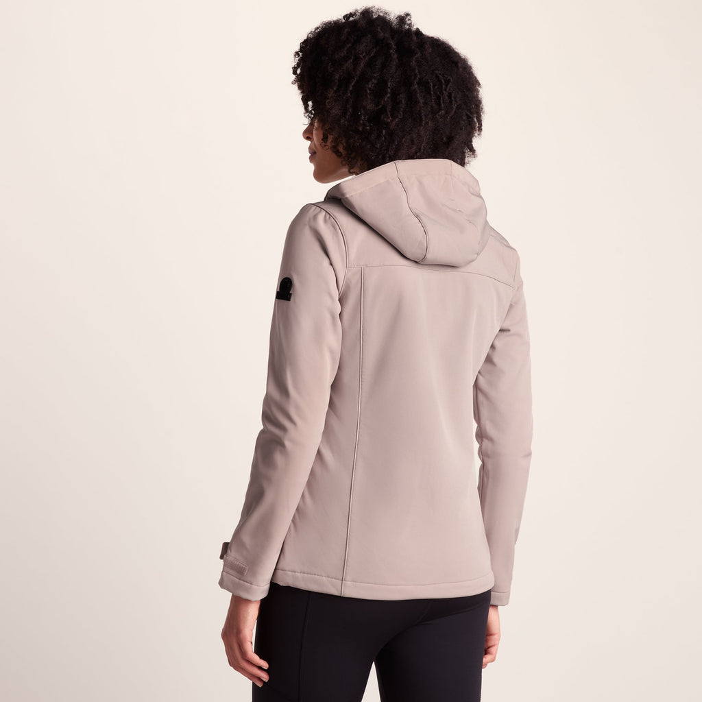 Keld Womens Shower Resistant Hooded Softshell Jacket - Dusky Pink - Image 3