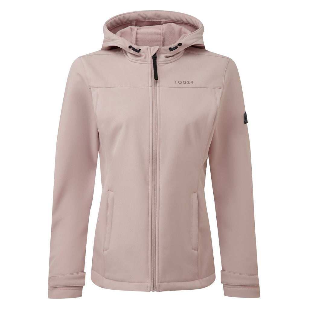 Keld Womens Shower Resistant Hooded Softshell Jacket - Dusky Pink - Image 9
