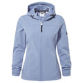 Keld Womens Shower Resistant Hooded Softshell Jacket - Misty Blue - Image 8