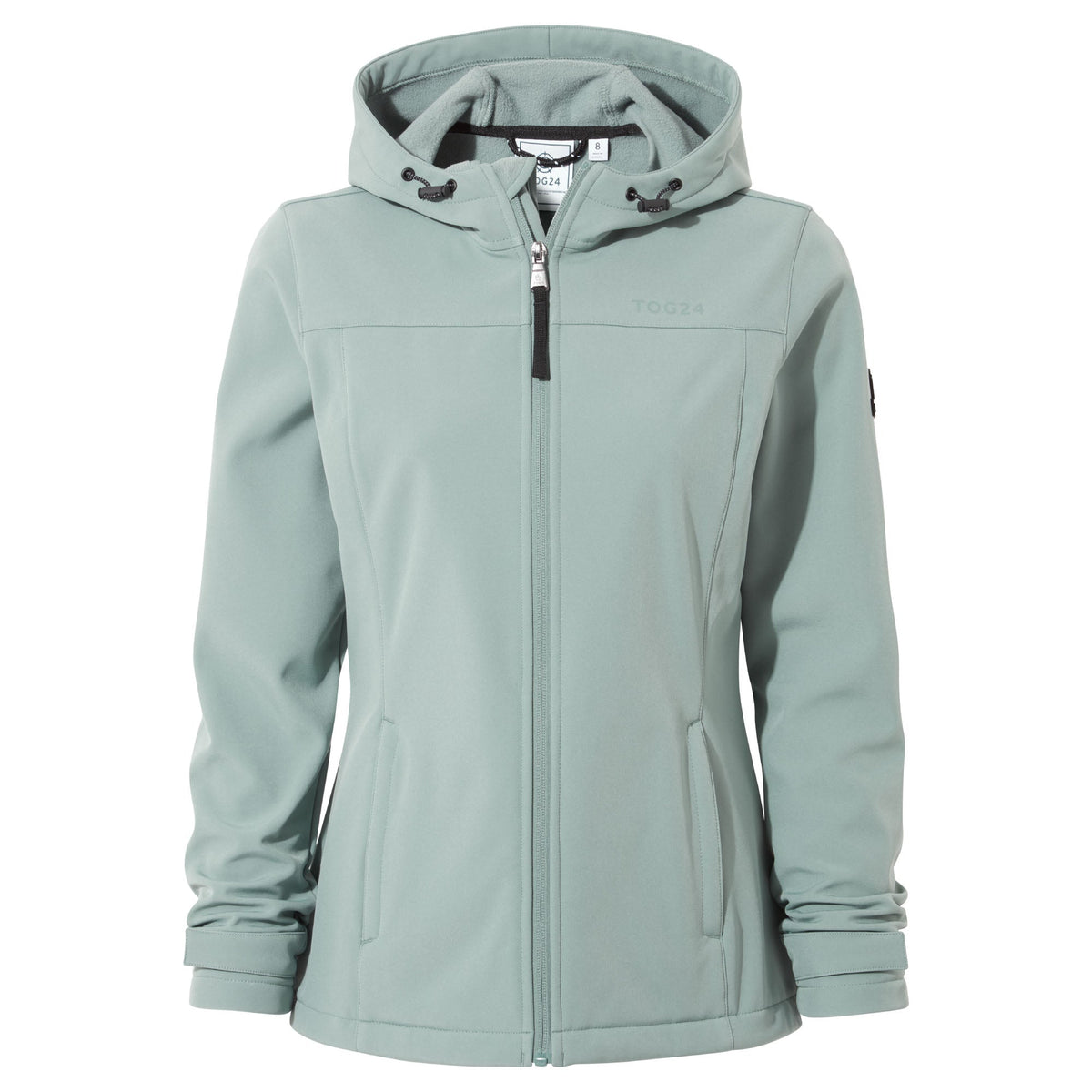 Keld Womens Shower Resistant Hooded Softshell Jacket - Smokey Teal - Image 10
