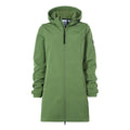 Keld Womens Long Shower Resistant Hooded Softshell Jacket - Dark Matcha - Image 8