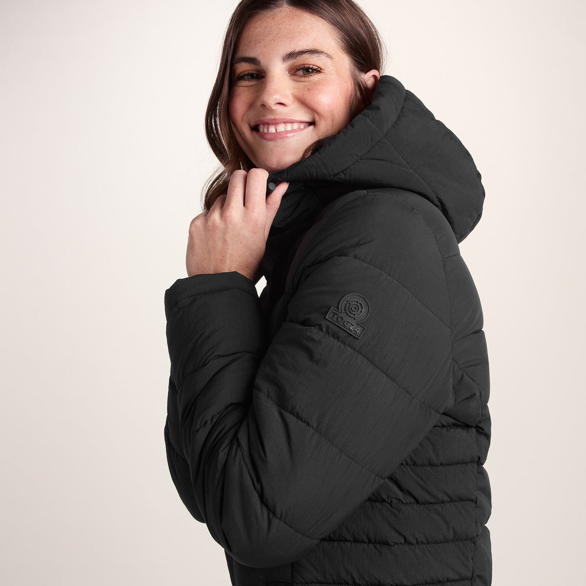 Kirkham Womens Long Shower Resistant Insulated Jacket - Black - Image 7