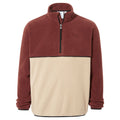 Kirton Mens Relaxed Fit Microfleece Zip Neck - Port/Hazelnut - Image 6