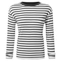Kitty Womens Long Sleeve Striped T-Shirt - Washed Black Stripe - Image 8