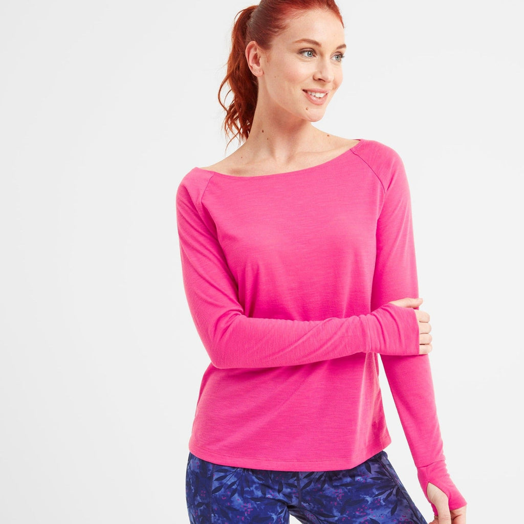 Knowles Womens Long Sleeve Tech Top - Vibrant Pink - Image 5