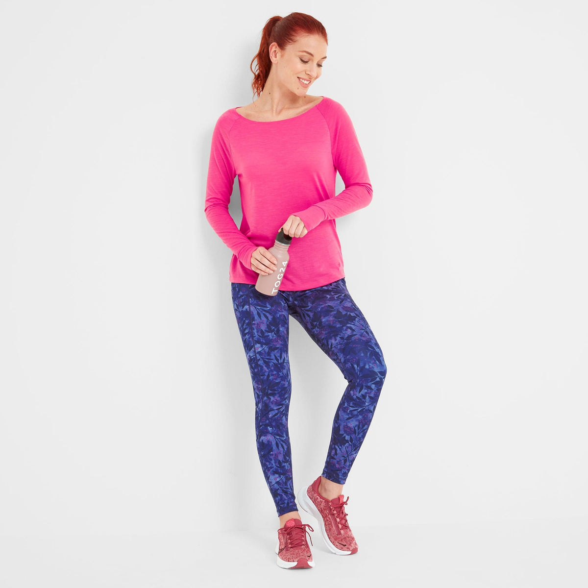 Knowles Womens Long Sleeve Tech Top - Vibrant Pink - Image 3