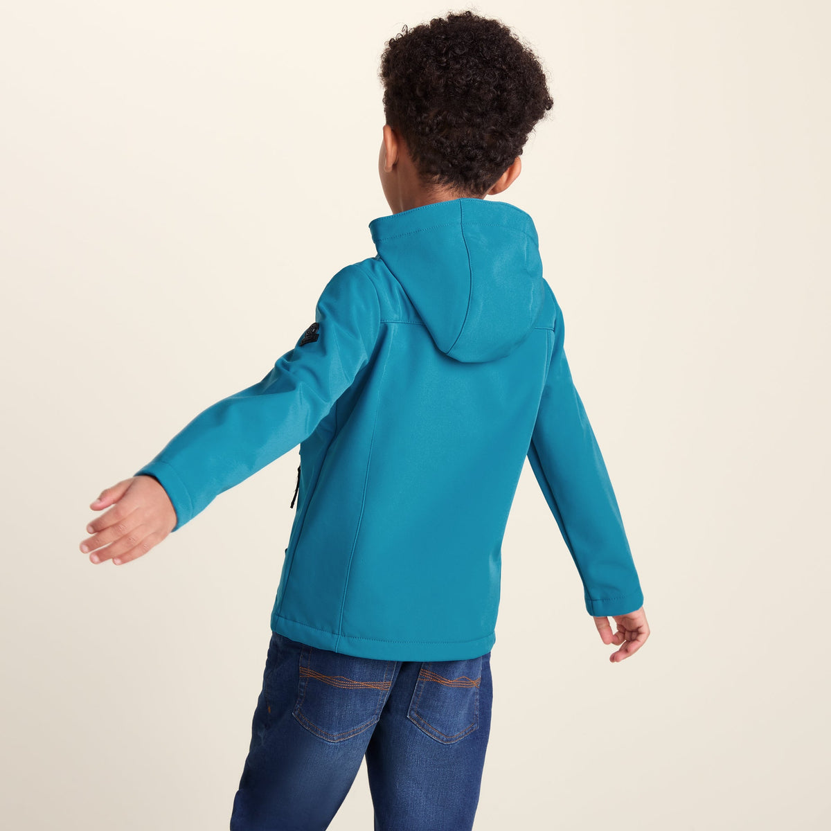 Koroma Kids Softshell Hooded Jacket - Mosaic Blue - Image 3