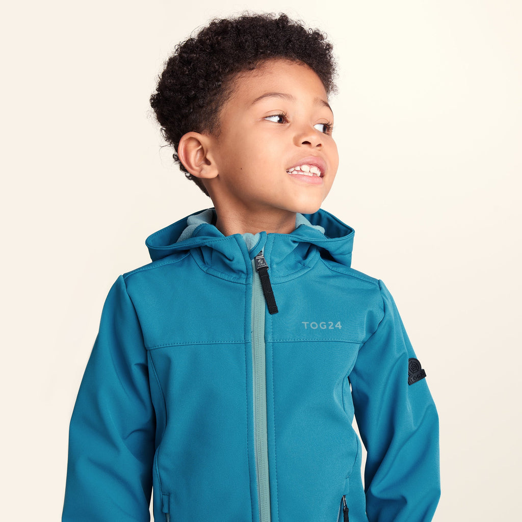 Koroma Kids Softshell Hooded Jacket - Mosaic Blue - Image 5