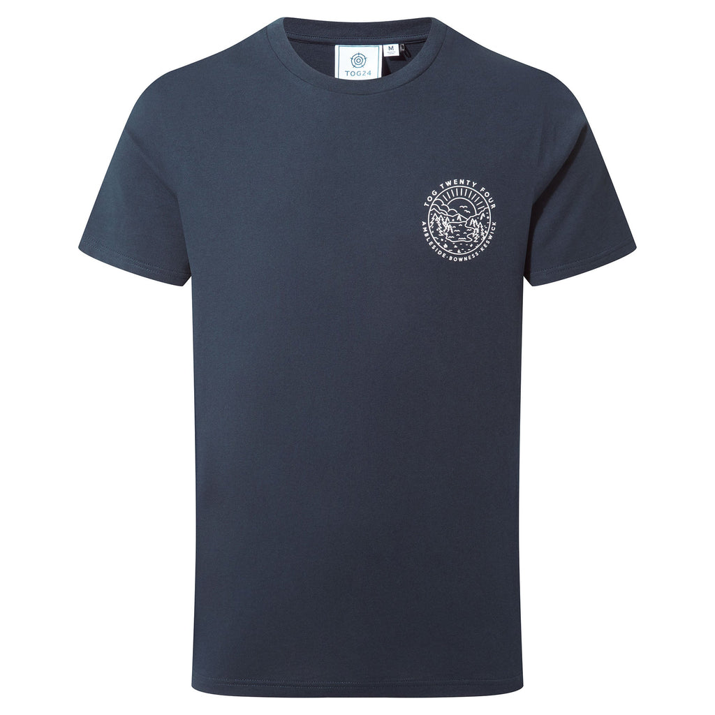 Lakes Mens 100% Cotton Supersoft T-Shirt - Dark Indigo - Image 6