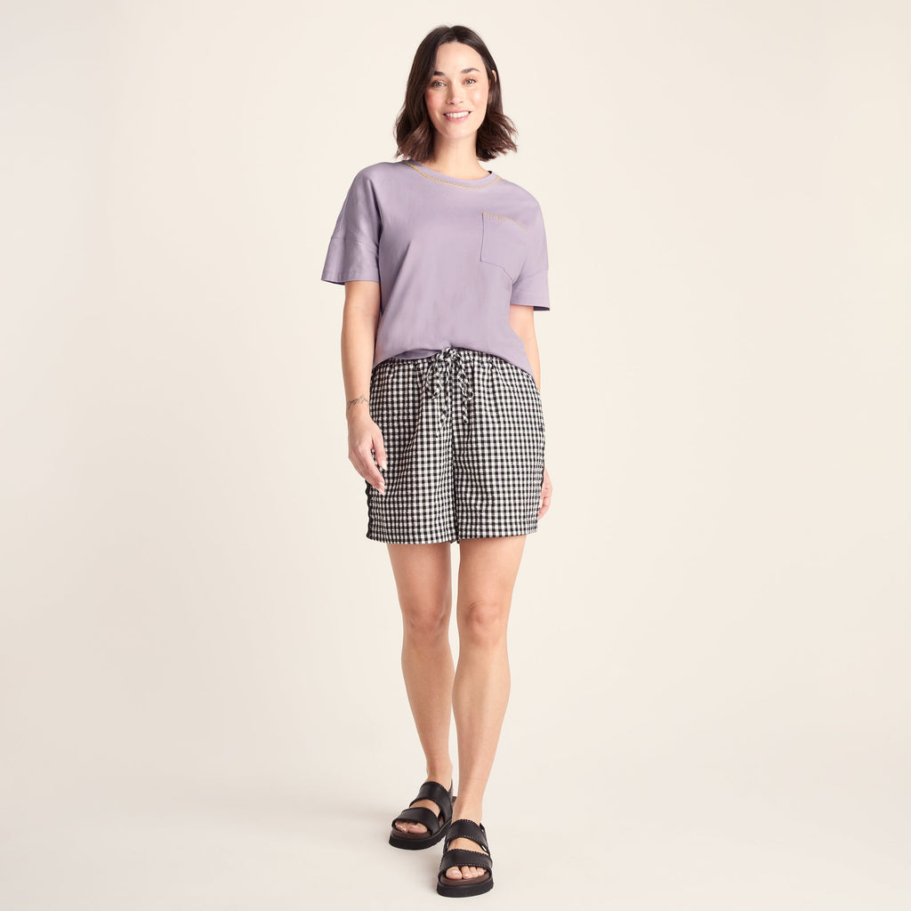 Laurie Womens 100% Cotton Supersoft Boxy Fit T-Shirt - Lilac Blossom - Image 2