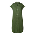 Lenira Womens Relaxed Fit Luxurious Tencel Lyocell Shirt Dress - Dark Matcha - Image 8