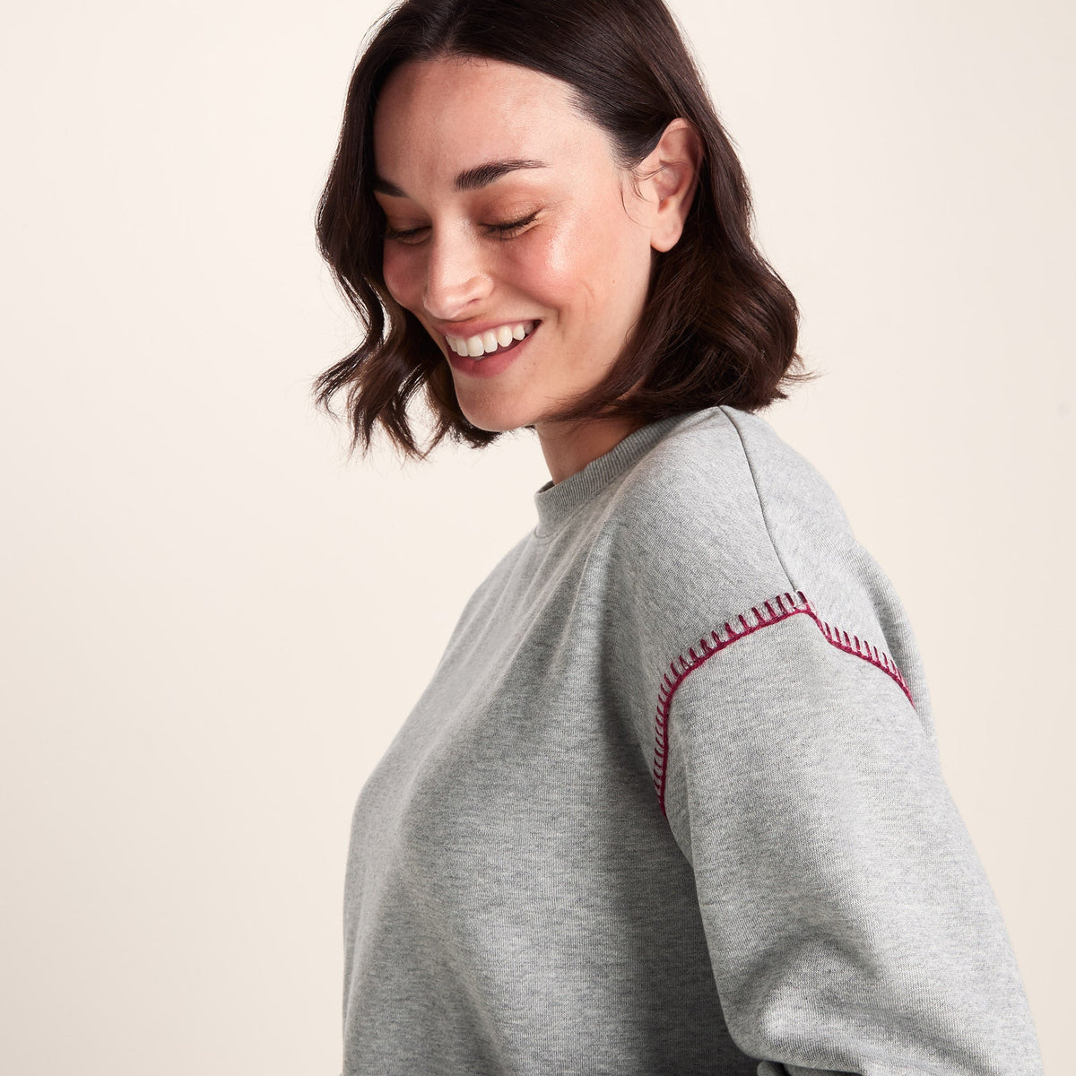 Lillia Womens Supersoft Sweat - Light Grey Marl - Image 5