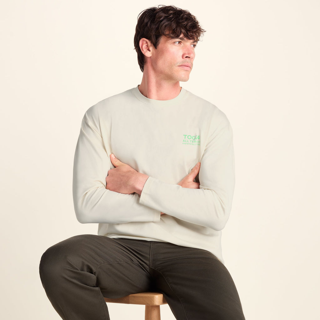 Lloyd Mens Premium Heavyweight 100% Cotton Jersey Top - Buttercream - Image 4