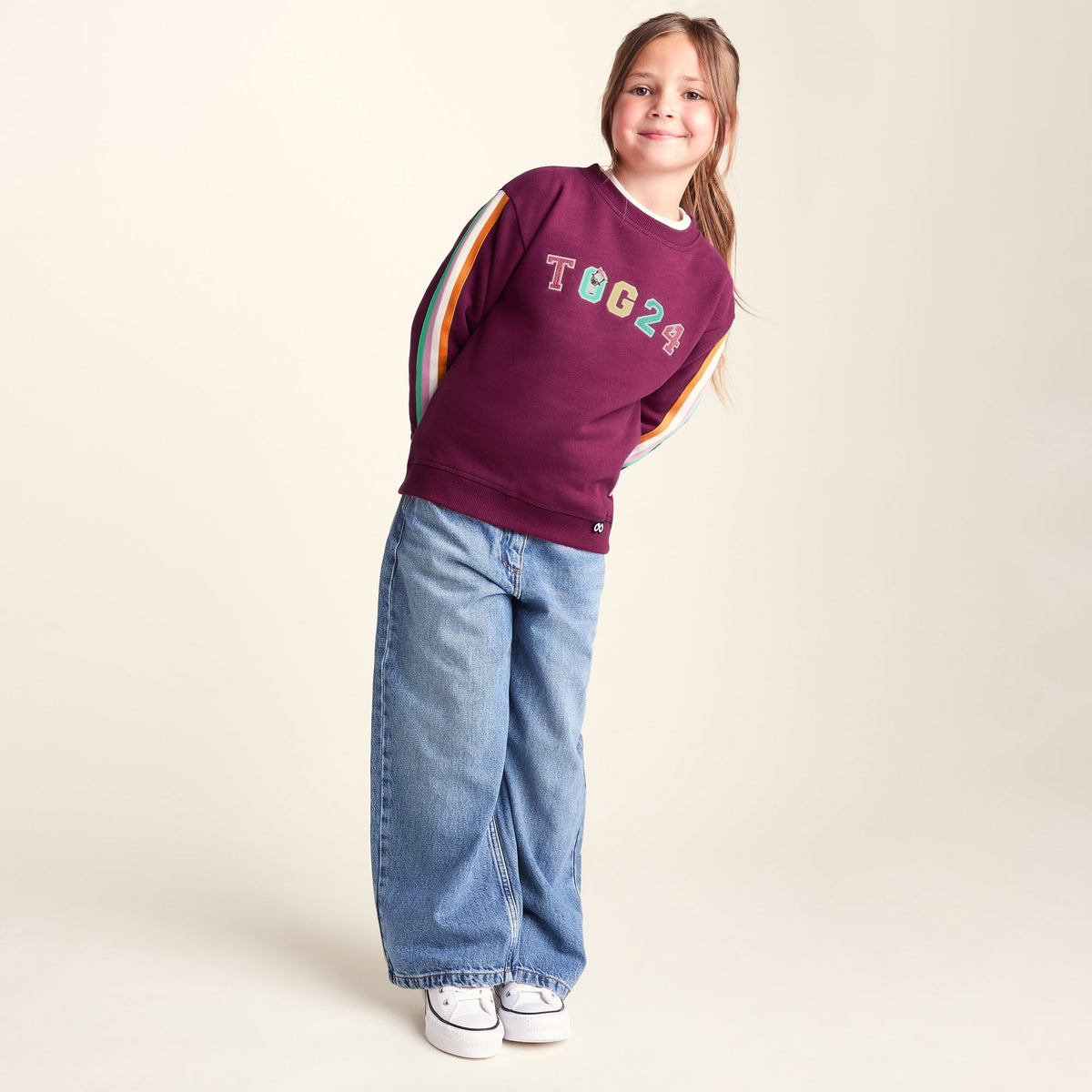 Lonk Shaun the Sheep Kids Supersoft Graphic Crew Neck Sweatshirt - Beetroot Red - Image 2
