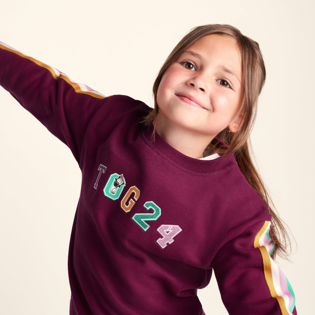 Lonk Shaun the Sheep Kids Supersoft Graphic Crew Neck Sweatshirt - Beetroot Red - Image 5
