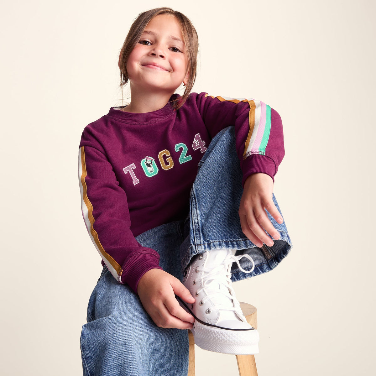Lonk Shaun the Sheep Kids Supersoft Graphic Crew Neck Sweatshirt - Beetroot Red - Image 7