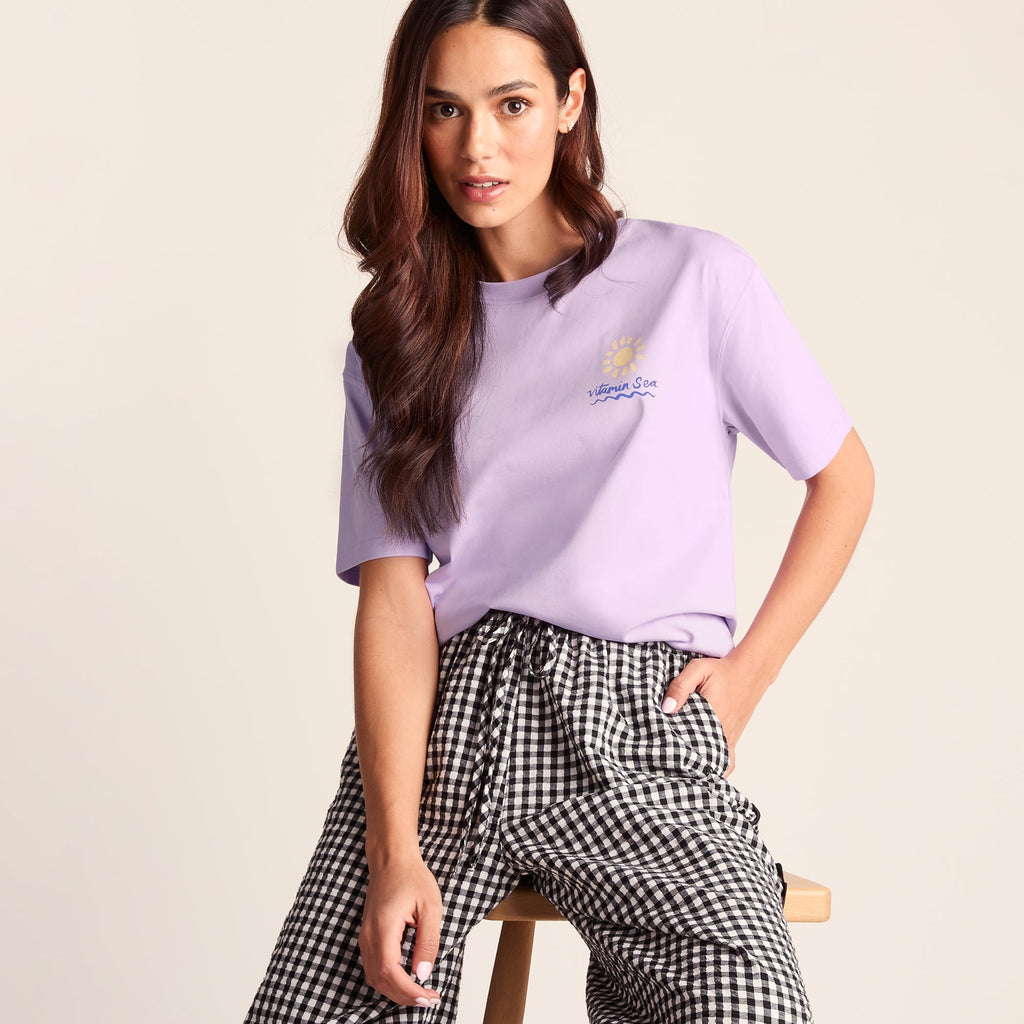 Lupin Womens Relaxed Fit Supersoft Emmy Lupin T-Shirt - Lilac Blossom - Image 5