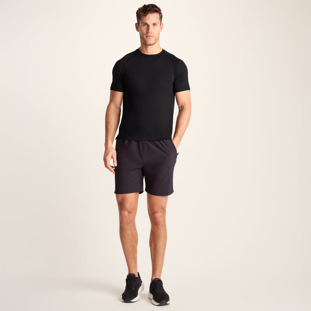 Maddox Mens Short Sleeve Performance T-Shirt - Black - Image 2